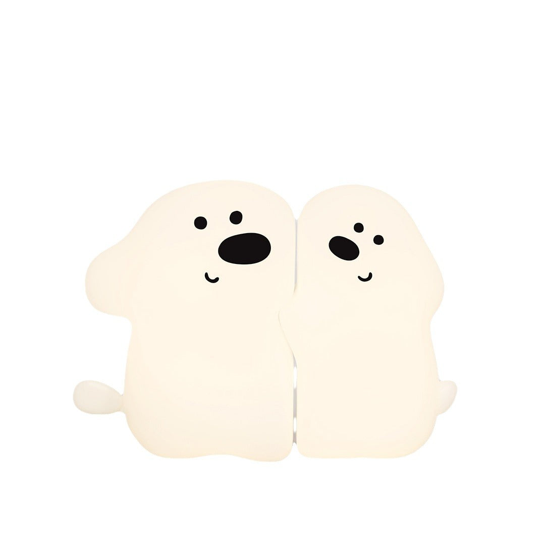 [Cute dog light] Two dogs make a cute light